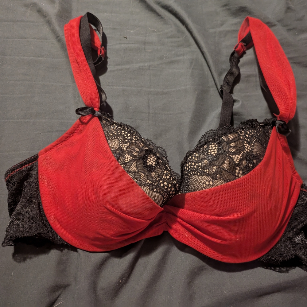 Adore Me Scarlet and Ebony Lace Bra